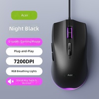 Untuk OMW030 Mouse Gaming Optik USB Berkabel dengan Lampu Latar RGB Operasi Senyap Desain Ergonomis untuk Desktop Laptop Penggunaan Kantor