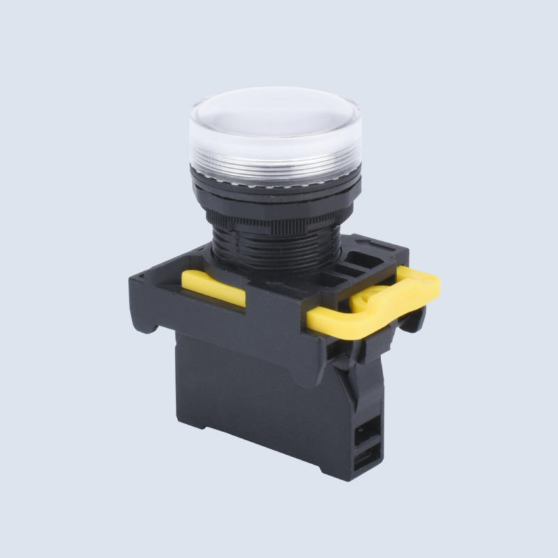 IP65 Waterproof Plastic Push Button Switch Flat Rotary Key Self-Reset Lock Dual Emergency Stop Switch Customizable With Light