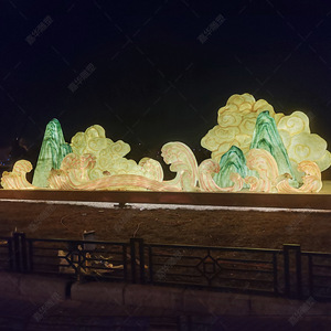 Sculpture en fibre de verre de rocher lumineux, montagne artificielle, décoration paysagère extérieure faite à la main - Product Image 2