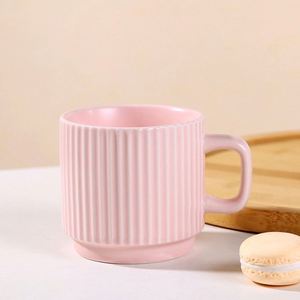 Juego de Tazas de Cerámica Estilo Minimalista Color Pastel Macaron, Tazas de Colores Dulces para Regalos Promocionales y Empresariales, Tazas para Beber para Uso Doméstico - Product Image 4