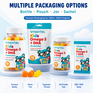 Gummies <span class=keywords><strong>Omega</strong></span>-3 DHA pour enfants, sans OGM, marque privée, avec <span class=keywords><strong>Omega</strong></span> 6 et 9, complément nutritionnel pour enfants, pour soutenir la santé du cerveau - Product Image 2