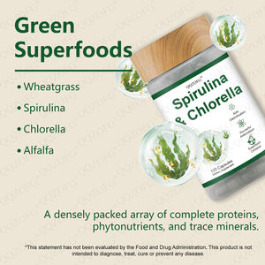 Laku keras kapsul <span class=keywords><strong>Spirulina</strong></span> Chlorella 120 hitungan bantuan detoksifikasi antioksidan suplemen klorofil kuat untuk dewasa - Product Image 3