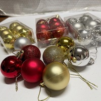 Boules de Noël 2026 écologiques non toxiques, réfléchissantes, brillantes, pigmentées or, argent, rouge, vert, bleu, fabriquées en usine