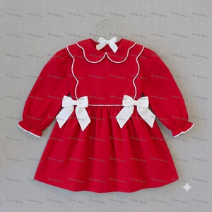 Vestiti per Bambine, Tutina con Bordo Smerlato per Bimbe, Abito Principessa alla Moda per Bambine, <span class=keywords><strong>Vestito</strong></span> <span class=keywords><strong>Natalizio</strong></span> per Bambine - Product Image 2