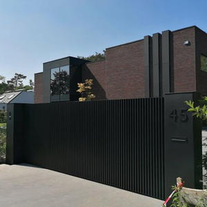 <span class=keywords><strong>Portail</strong></span> d'entrée moderne en aluminium avec moteur, profilés en aluminium USA, soudé, grand format, vente chaude - Product Image 5