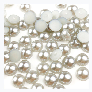 Chất lượng hàng đầu 3mm -12mm nhựa bán ngọc trai bạc flatback hạt ngọc trai cho trang trí trang phục - Product Image 1
