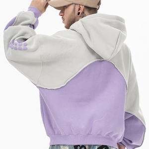 Venta al por mayor de logotipo personalizado de alta calidad Patchwork sudadera sudaderas con capucha para los hombres - Product Image 2