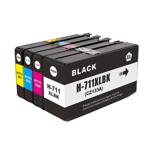 惠普<span class=keywords><strong>Designjet</strong></span> 711 T125 711XL 711 XL兼容墨盒的颜色区域，适用于惠普<span class=keywords><strong>T520</strong></span> T120 <span class=keywords><strong>T520</strong></span>打印机的全颜料墨水 - Product Image 1