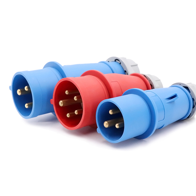 JH1227 Hot Sell 63A 3 Pin 230V Industrial Nylon Plug 4h Electric Plug IP44 EN/IEC60309-2