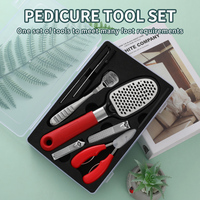 Kit de soins des pieds en acier inoxydable, outil de coupe des ongles, manucure professionnelle, pédicure, lime à pieds, ensemble multifonctionnel de nettoyage de la peau
