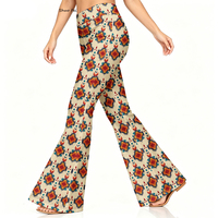 Großhandel Damen High-Waist Flare Yoga-Hosen Retro Südwestlich Bedruckte Geometrische Schlaghosen Azteken Tribal Leggings