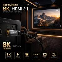 Câble conducteur CCS mâle-mâle PARAMOUNT 8K 60Hz 4K 120Hz pour TV, ordinateur, projecteur, PS5, moniteur - 1m, usage domestique