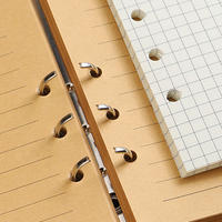 Fabricant en gros, carnet de voyage rétro créatif en cuir imitation, carnet de notes à feuilles mobiles A6 pour le bureau