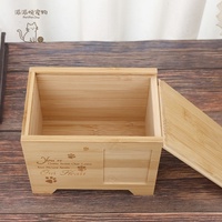 Urna de Madera para Cenizas de Mascotas PetPetJoy, de Buena Calidad, Ecológica, Hermética, Estilo Clásico, con Espacio para Foto, Forma Rectangular para Perros