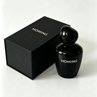 Botol Parfum Kosong Bulat Crimp Murah Grosir MOQ Rendah 100ml Botol Parfum Kaca Silinder Dengan Hot Stamping
