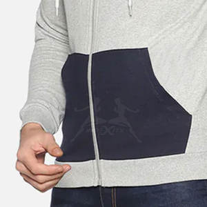 Sweat à capuche 100% coton à fermeture éclair pour hommes, de haute qualité, entièrement personnalisable avec des techniques de bouffée de créateur - Product Image 6