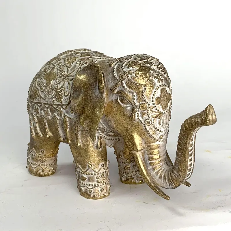 Estatueta de elefante, estatuetas de decoração para casa, sala de estar, escritório, ornamentos