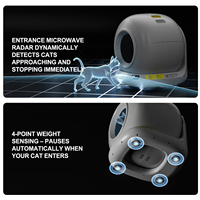 Toilette Intelligente pour Chat 78L Grande Capacité, Contrôle à Distance par APP, Élimination des Déjections en un Clic, Bac à Litière Automatique Auto-Nettoyant pour Chats