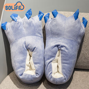 Calde <span class=keywords><strong>Pantofole</strong></span> in Peluche a Forma di Zampa di Animale Stile Cartone Animato da <span class=keywords><strong>Donna</strong></span> e da Uomo Ciabatte da Casa per Interni - Product Image 6