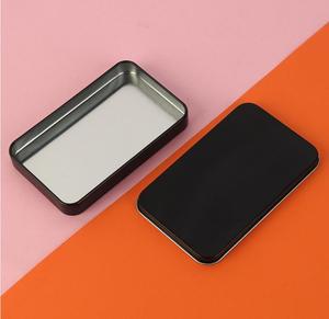 Tùy Chỉnh 106*66*13Mm Rỗng Hình Chữ Nhật Kim Loại Hộp Thiếc Bao Bì Kẹo <span class=keywords><strong>Tin</strong></span> Trường Hợp Container Với Nắp Bạc/Trắng/Đen - Product Image 6