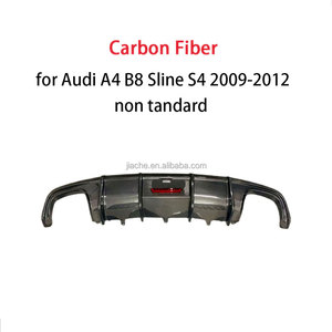 Diffusore Posteriore in Fibra di Carbonio per <span class=keywords><strong>Audi</strong></span> <span class=keywords><strong>A4</strong></span> B8 <span class=keywords><strong>Sline</strong></span> S4 2009-2012, Protezione Paraurti Posteriore Non Standard in FRP - Product Image 2