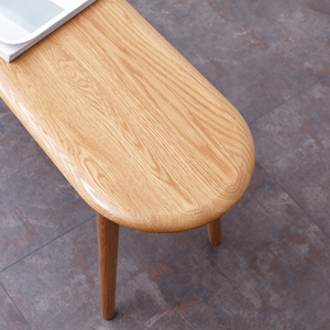 Oak Wood Dining Bench <b>Table</b> For Living Room Modern Minimalist Design - Product Image 4