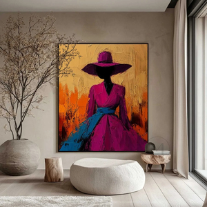 Portrait Modern Still Life Painting Oil Painting Large Size Hand-painted Wholesale Minimalist Handmade 3D Texture Wall Art - Product Image 1