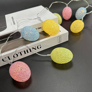 JUFU LED Easter <strong>Rice</strong> Egg String <strong>Light</strong> IP44 Festive Atmosphere Decorative Lighting for Children's Room Battery Operated Easter - Product Image 5