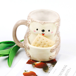 Cute Animal <strong>Hedgehog</strong> Design Custom Ceramic Cup Coffee Cookie <strong>Mug</strong> - Product Image 1
