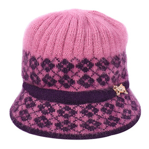 Knitted Hat Wide Brim Fleece Lined Warm <b>Winter</b> <b>Cap</b> For Women Korean Style Thickened Ear Protection Pink Purple Red Gray - Product Image 5