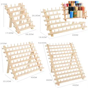 Carretel De Madeira Rosca De Costura Cremalheira De Linha Personalizado Suporte De Linha Rack De Fio De Madeira Titulares De Armazenamento & Racks Multifunções Garantidas