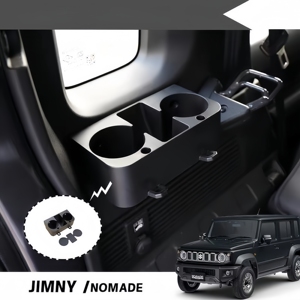 Black ABS Rear <b>Trunk</b> Cup Holder <b>Storage</b> <b>Box</b> for Suzuki Jimny JC74 2018-2025 Vehicle Organizer - Product Image 1