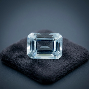 Piedra Preciosa Suelta de Aguamarina Azul Cielo Natural, Corte Esmeralda Facetado de 8x6 mm, 1 CT, Excelente para Joyería - Product Image 5