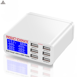 6 इन 1 मल्टी पोर्ट यूएसबी चार्जर पोर्टेबल 40W यूएसबी वॉल चार्जर सॉकेट 6 पोर्ट चार्जिंग स्टेशन यूएसबी टाइप सी फास्ट चार्जर एडाप्टर - Product Image 1