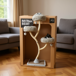 70-Inch Tall 4-Layer <b>Cat</b> <b>Tower</b> With Sisal <b>Scratching</b> Post And Dangling Balls, Minimalist Design For Indoor <b>Cats</b>, Carton Packagin - Product Image 2