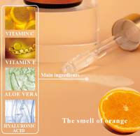 Sérum éclaircissant et anti-rides nourrissant à l'acide hyaluronique, à la vitamine E et à l'arbutine, avec 30% de vitamine C pour le visage et le cou