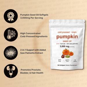 Rving, 180 softgels 지방산 및 식물 스테롤과 호박씨 기름 | 머리, 방광 및 전립선 건강을 지원 - Product Image 4