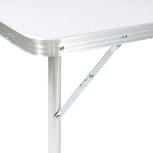 <b>Modern</b> <b>Folding</b> Rectangular Aluminum <b>Table</b> with Metal Legs for Outdoor <b>Dining</b> Hotel Courtyard - Product Image 5