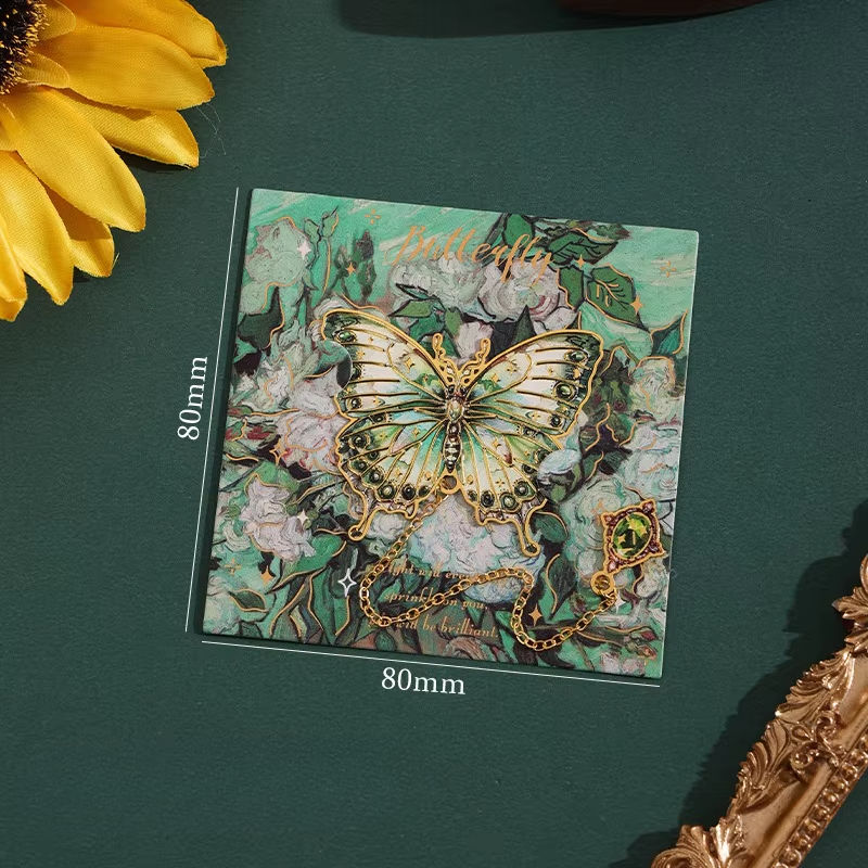 E Danza de mariposas en flores.