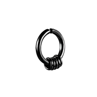 Acier inoxydable Noir Non-Piercing Indolore Oreille Clip Boucles D'oreilles Femmes Hommes Fausses Boucles D'oreilles Punk Pop Bijoux