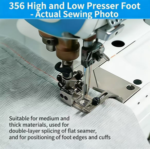 Pie <span class=keywords><strong>prensatelas</strong></span> ajustable de doble capa 356 para máquina de pespunte interlock - Product Image 3