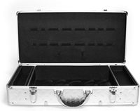 Mallette à outils de coiffeur professionnelle en aluminium avec finition noire et dorée, étanche IP67, design pliable pour OEM et ODM