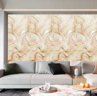 STOCK Papier peint en marbre bleu du lac Matériel de décoration du marché indien 11c Panneau mural en marbre auto-adhésif Carreaux de porcelaine