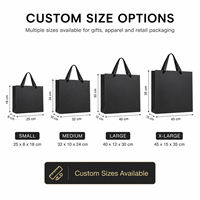 Sacs en papier personnalisés haut de gamme noirs pour le shopping, sacs d'emballage pour costumes, adaptés aux magasins de vêtements et aux cadeaux, sacs fourre-tout