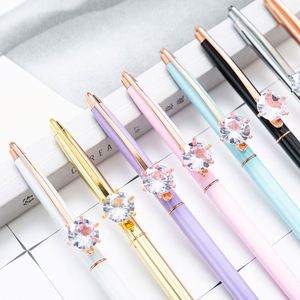 Stylo à bille personnalisé avec diamant, design créatif, corps électroplaqué tendance, idéal pour un cadeau promotionnel - Product Image 2