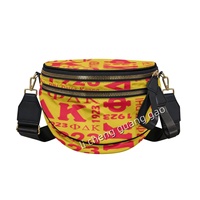 Sac bandoulière personnalisé en forme de coquille pour sororité, design tendance, lettres grecques, sac unisexe en forme de coquille, sac bandoulière de voyage extérieur