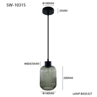 Décoration nordique pour la maison, lampe suspendue E27, luminaire suspendu décoratif en verre LED moderne pour chambre à coucher, chevet