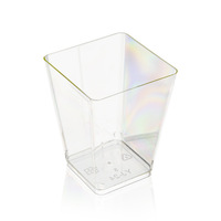 Gobelets en plastique transparents pour desserts, avec couvercles, de différentes tailles et formes, polyvalents pour mousse, pouding, gelée