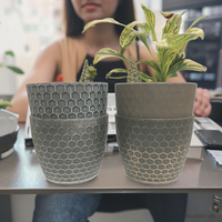 Pot Bunga Melamin Desain Bola untuk Taman Dalam & Luar Ruangan, Dekorasi Meja, Penggunaan Rumah, Tipe Kemasan Grosir