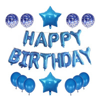 Vente en gros de ballons colorés de 16 pouces joyeux anniversaire en aluminium pour décorations de fête